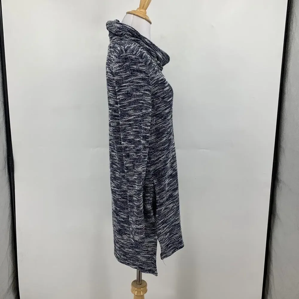 Caslon Tunic Sweater Womens S Small Cowl Neck Pullover Space Dye Pockets